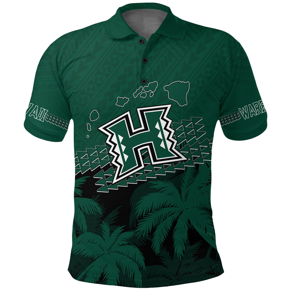Custom Hawaii Rainbow Warriors Polo Shirt Laau Pama - Wonder Print Shop