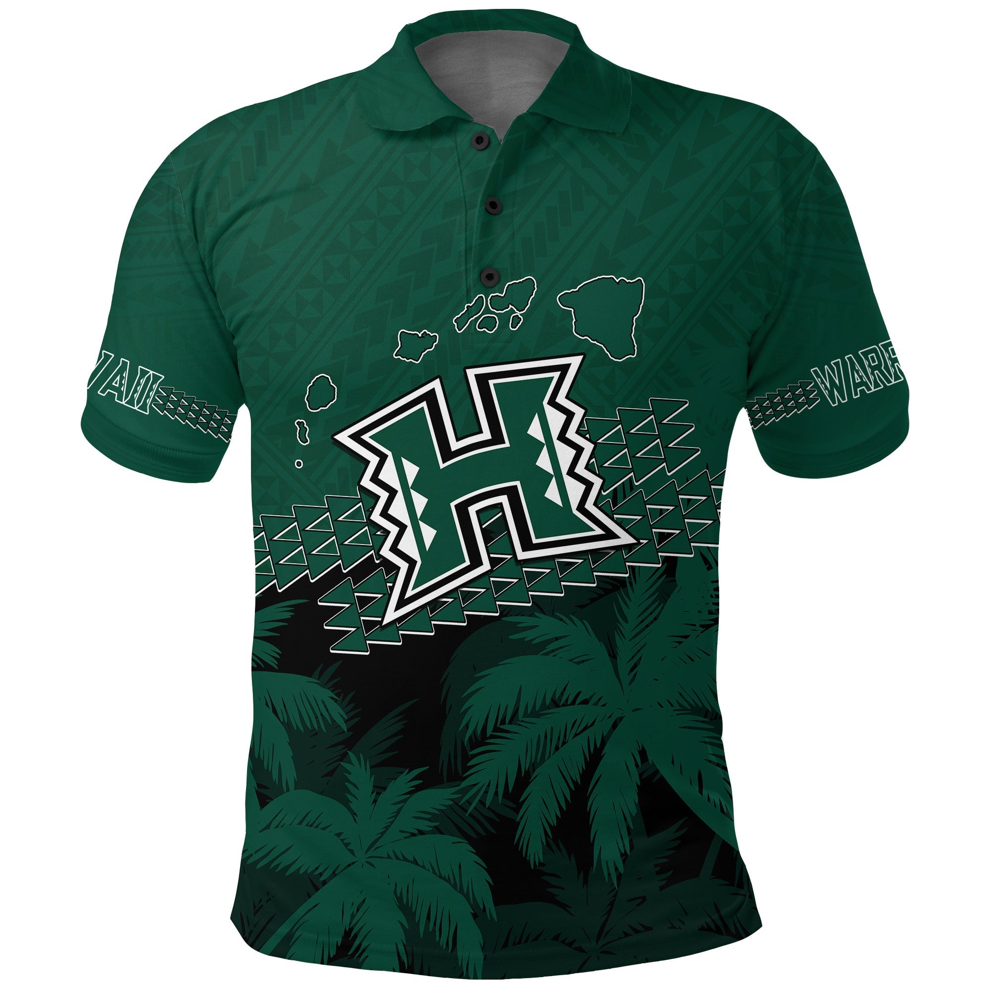 Custom Hawaii Rainbow Warriors Polo Shirt Laau Pama - Wonder Print Shop