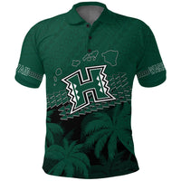 Custom Hawaii Rainbow Warriors Polo Shirt Laau Pama - Wonder Print Shop