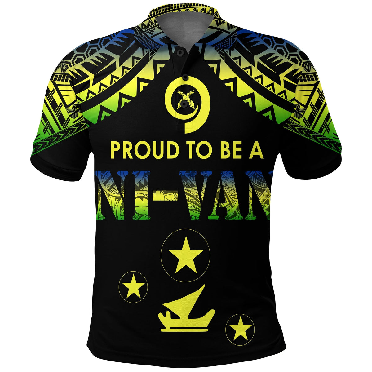 Vanuatu Proud To Be A Ni Van Polynesian Pattern Polo Shirt Malampa Province - Wonder Print Shop