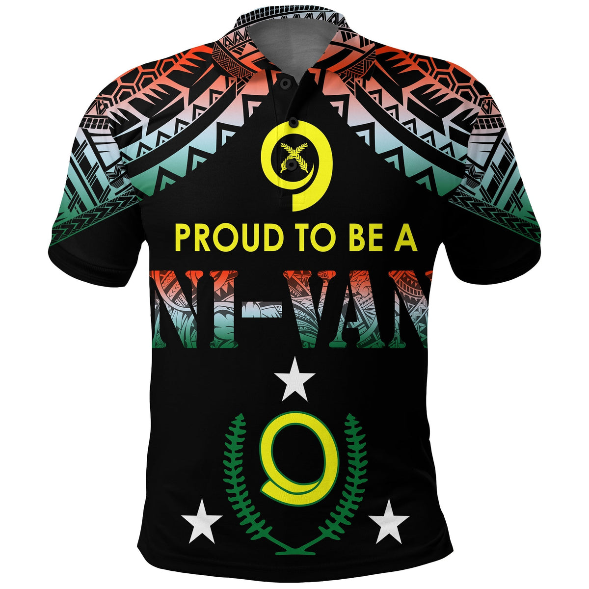Vanuatu Proud To Be A Ni Van Polynesian Pattern Polo Shirt Penama Province - Wonder Print Shop