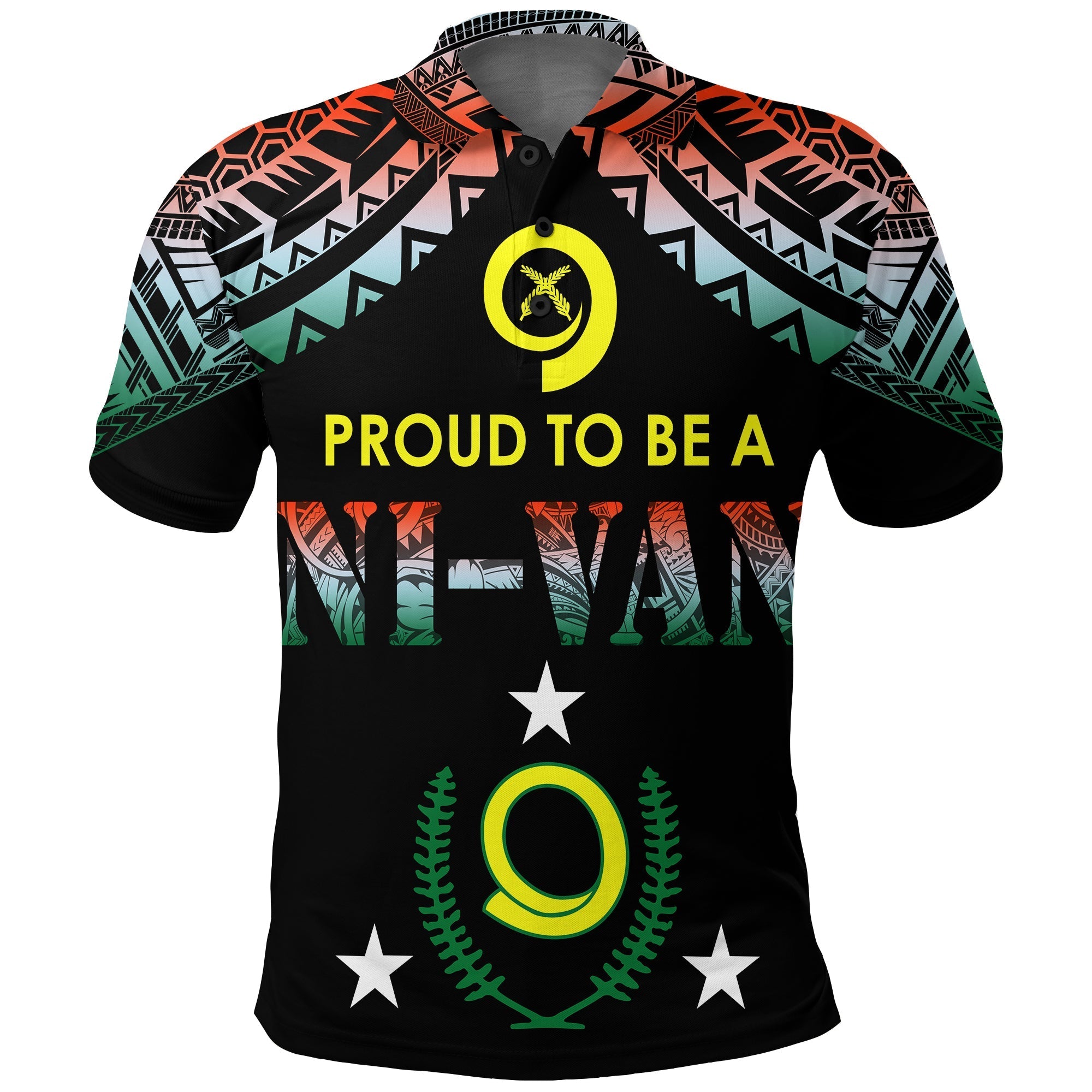 Vanuatu Proud To Be A Ni Van Polynesian Pattern Polo Shirt Penama Province - Wonder Print Shop