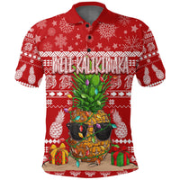 Christmas Hawaii Polo Shirt Mele Kalikimaka Pineapple - Wonder Print Shop
