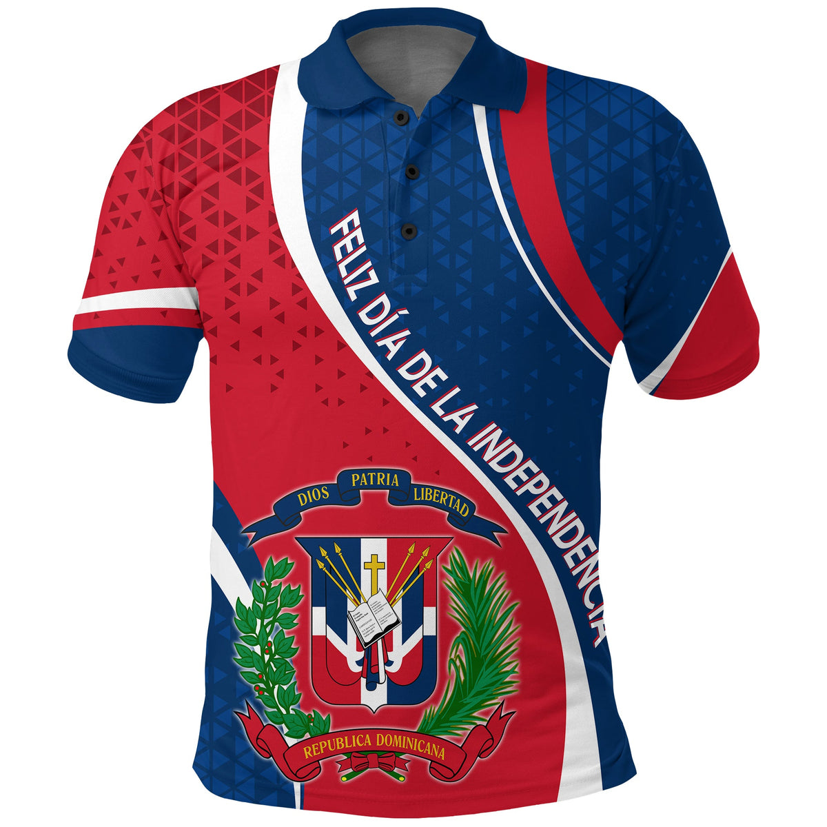 Dominican Republic Polo Shirt Independence Day Curve Style - Wonder Print Shop