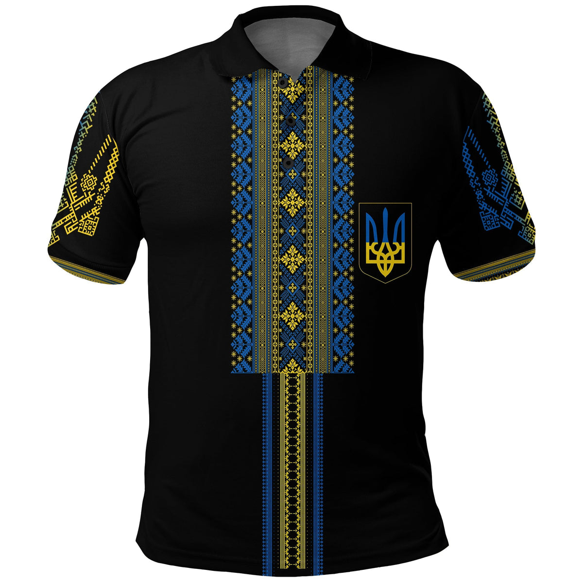 Ukraine Folk Patterns Folk Pattern Polo Shirt Slava Ukraini - Wonder Print Shop