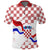 Croatia Polo Shirt Checkerboard Grunge Style - Wonder Print Shop