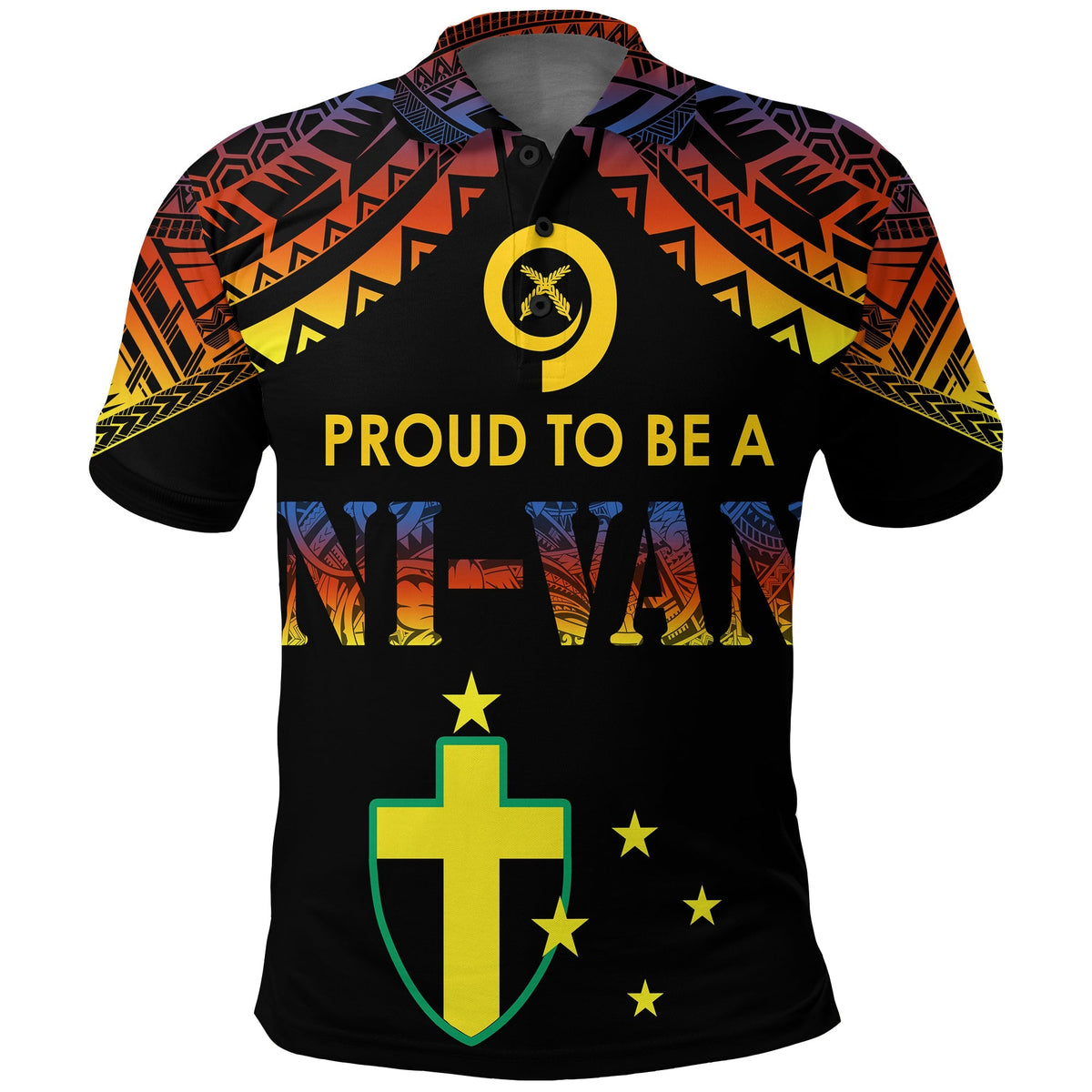 Vanuatu Proud To Be A Ni Van Polynesian Pattern Polo Shirt Tafea Province - Wonder Print Shop