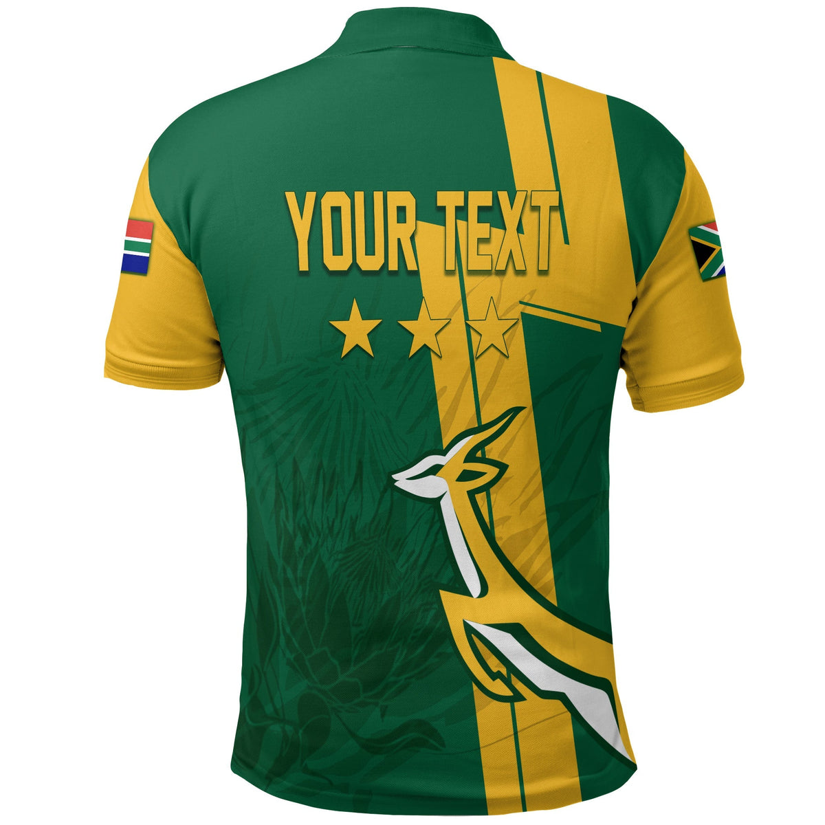 Custom South Africa Polo Shirt Rugby 7s 2022 Champion Springboks - Wonder Print Shop