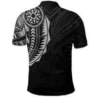 Polynesian Full Sleeve Tattoo Polo Shirt Silver Vibes - Wonder Print Shop