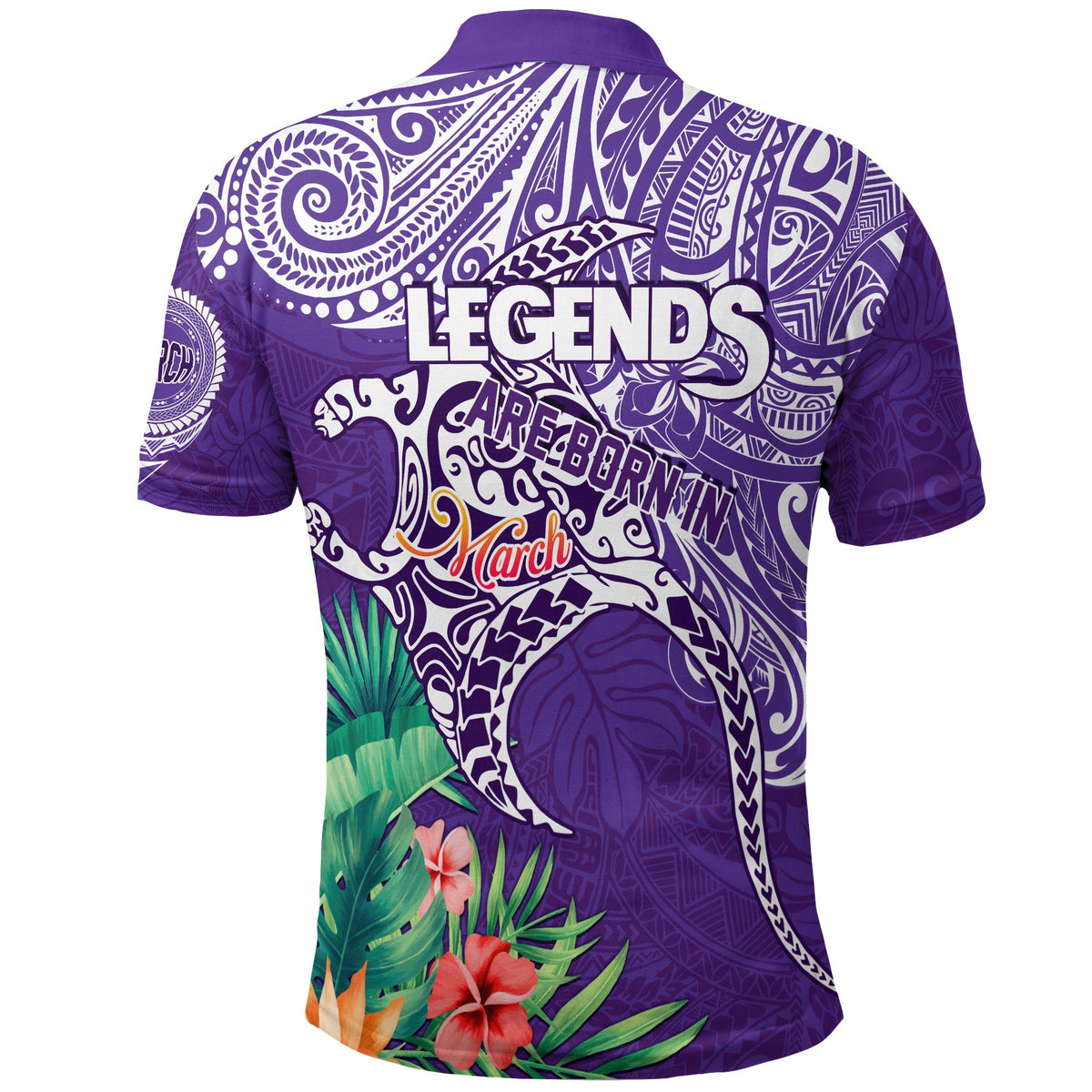 Custom Polynesian Polo Shirt Legends Are Born In March - Wonder Print Shop