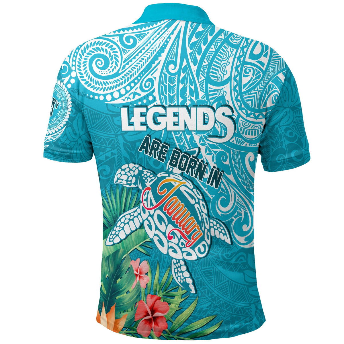 Custom Polynesian Polo Shirt Legends Are Born In January - Wonder Print Shop