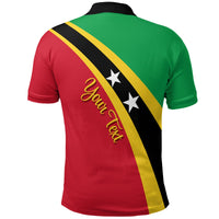 Saint Kitts and Nevis Custom Polo Shirt SKN Flag Simple Style - Wonder Print Shop