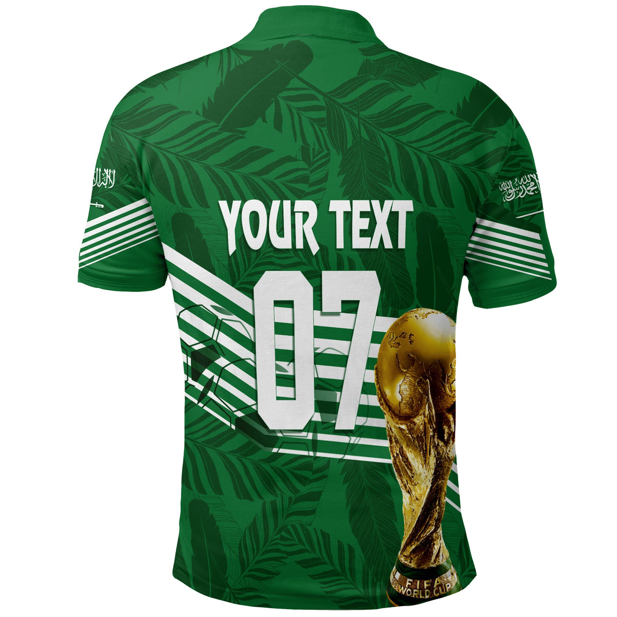 Custom Saudi Arabia Polo Shirt Football 2022 Green Falcons - Wonder Print Shop