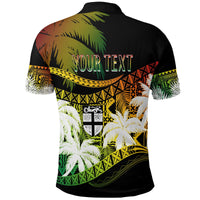 Custom Fiji Day Polo Shirt Flying Fijians Masi Kesa Style Reggae - Wonder Print Shop