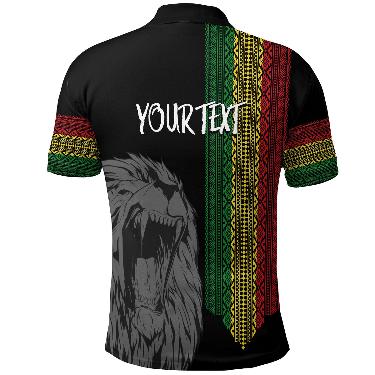 Ethiopia Patriot Day Custom Polo Shirt Roaring Lion - Wonder Print Shop