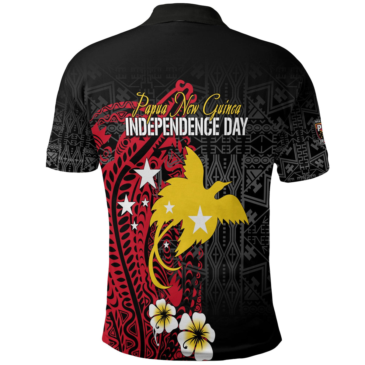 Papua New Guinea Independence Polo Shirt PNG Kumuls Tribal Crocodile - Wonder Print Shop