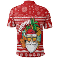 Christmas Hawaii Polo Shirt Mele Kalikimaka Tropical Santa - Wonder Print Shop