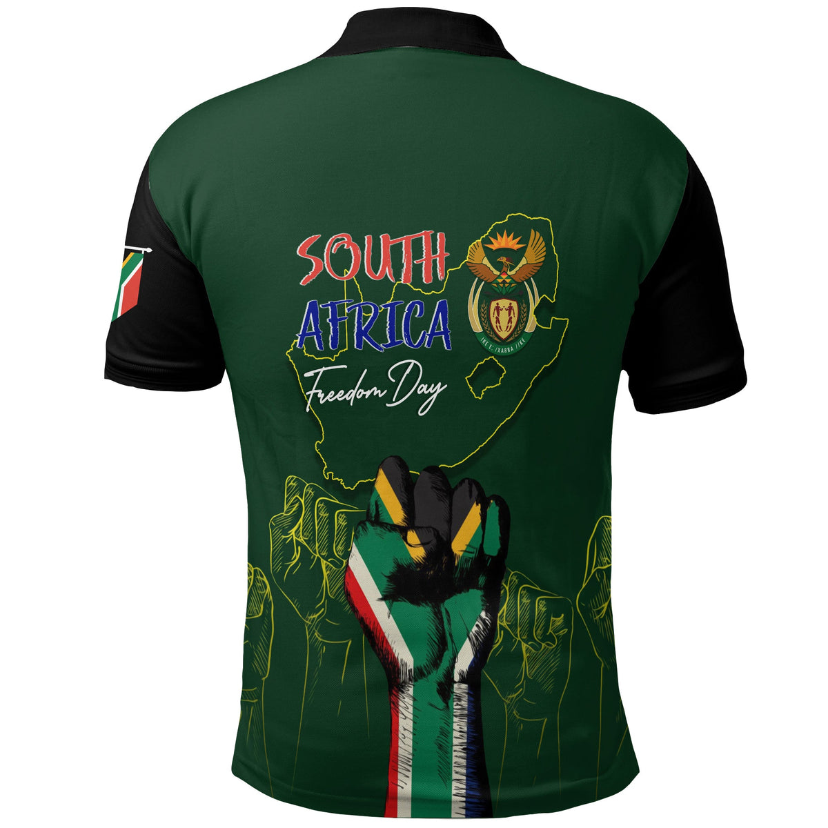 South Africa Freedom Day Polo Shirt Fist Up Style - Wonder Print Shop