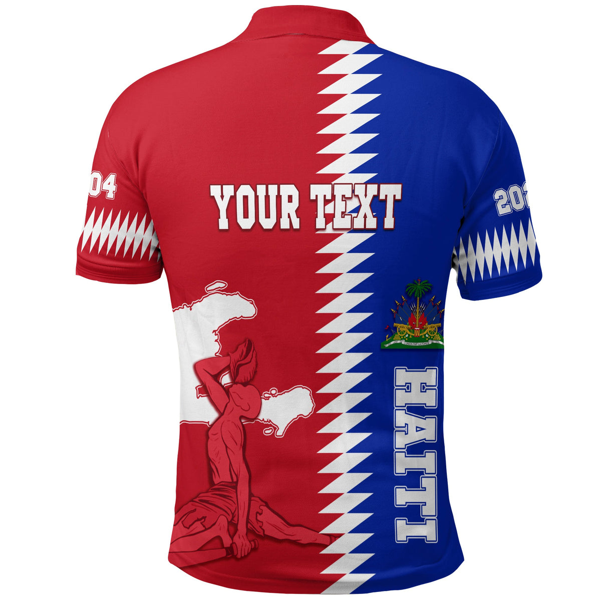 Haiti Polo Shirt Independence Day Negre Marron Simple Style - Wonder Print Shop