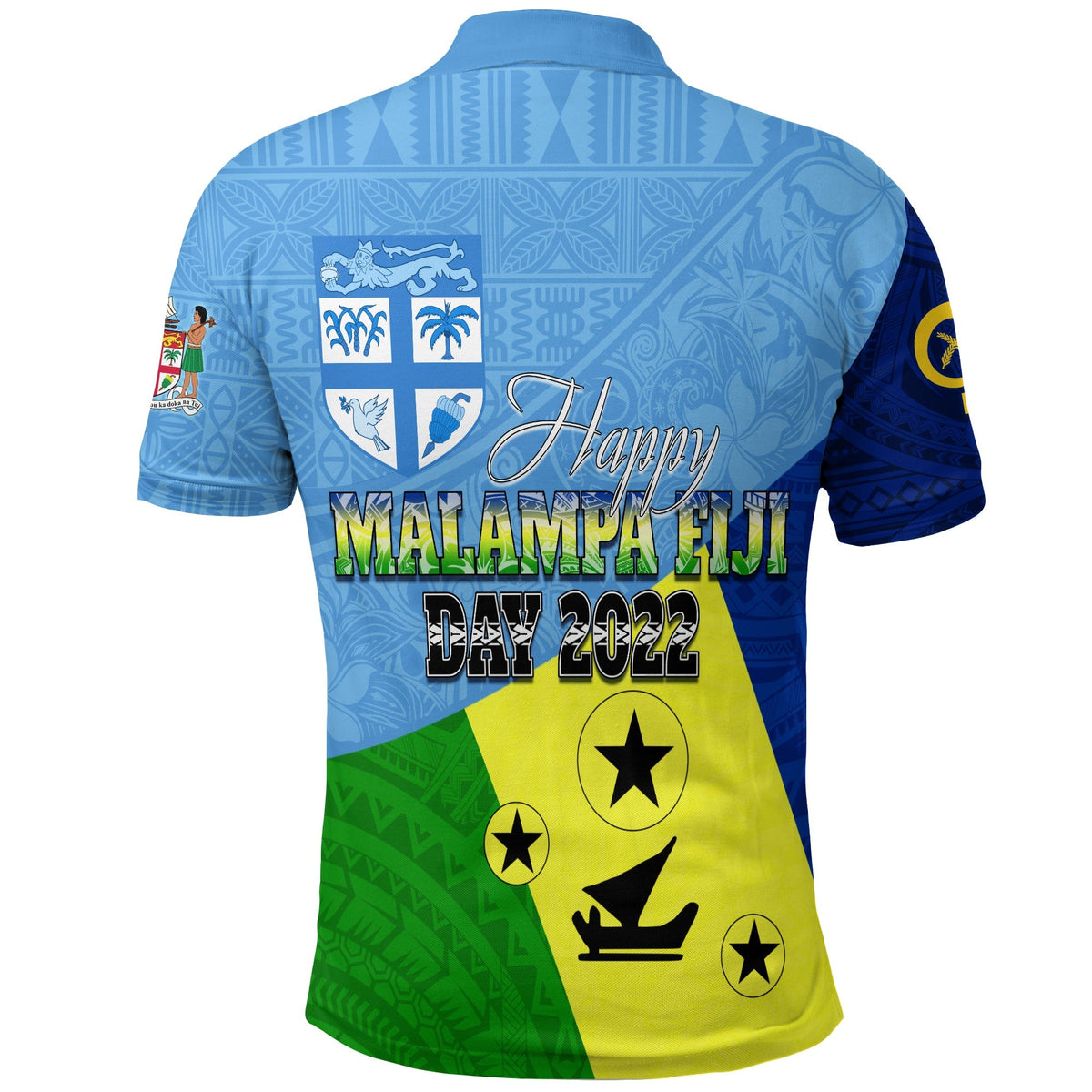 Malampa Fiji Day Polo Shirt Mix Tapa Style - Wonder Print Shop