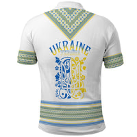 Ukraine Folk Patterns Polo Shirt Unity Day White - Wonder Print Shop
