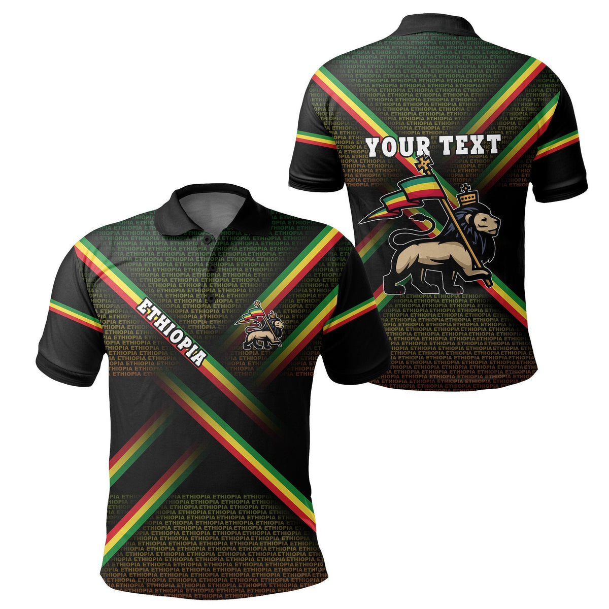 Custom Ethiopia Polo Shirt Typography LT16 - Wonder Print Shop