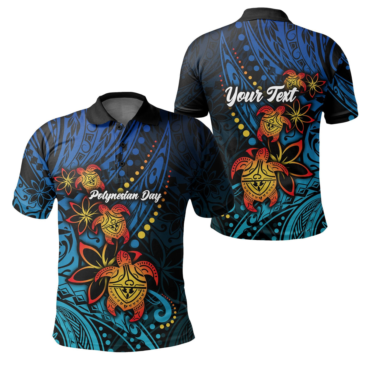 Custom Polynesian Day Polo Shirt Turtle Style LT16 - Wonder Print Shop