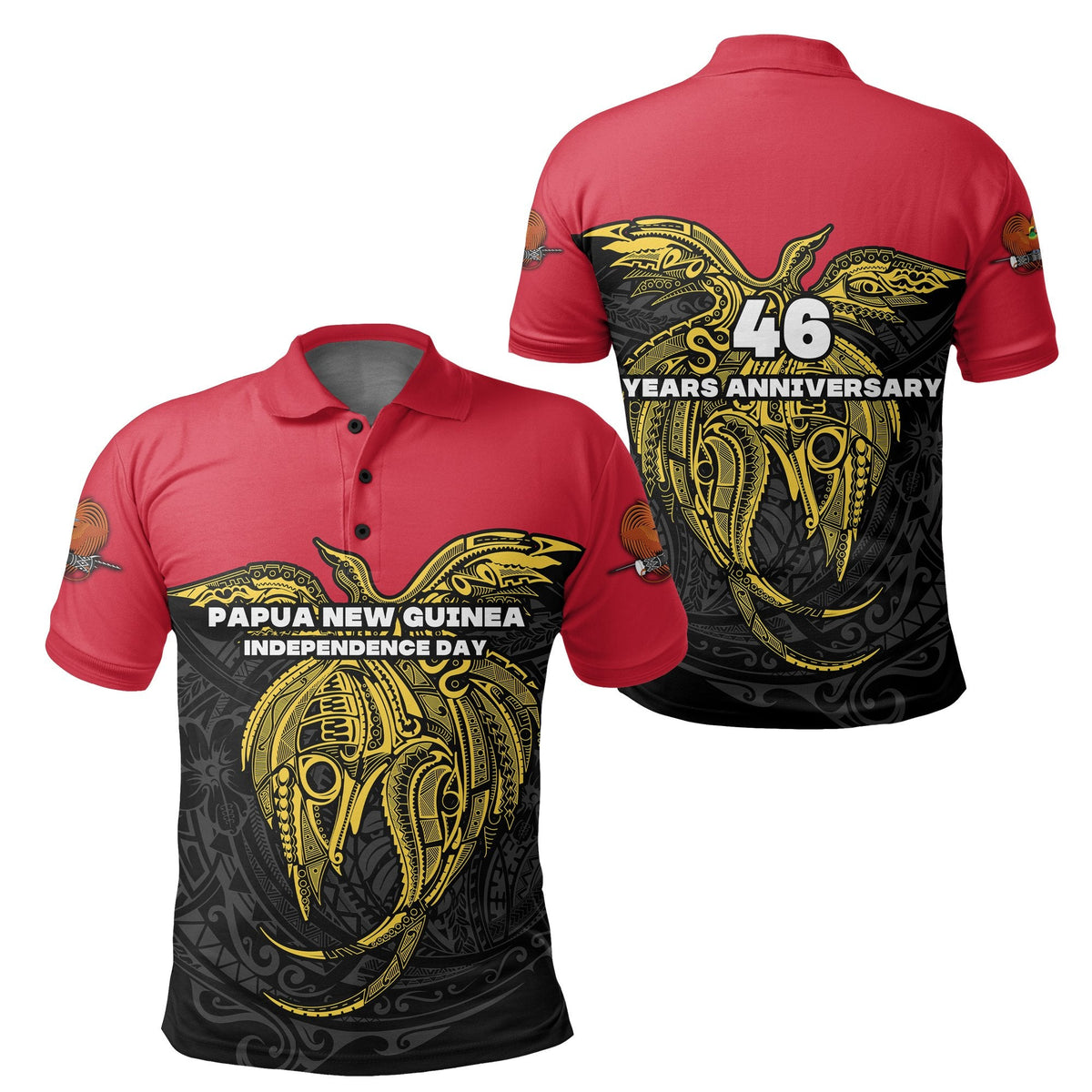 Papua New Guinea Polo Shirt Independence Day Simple Style LT16 - Wonder Print Shop