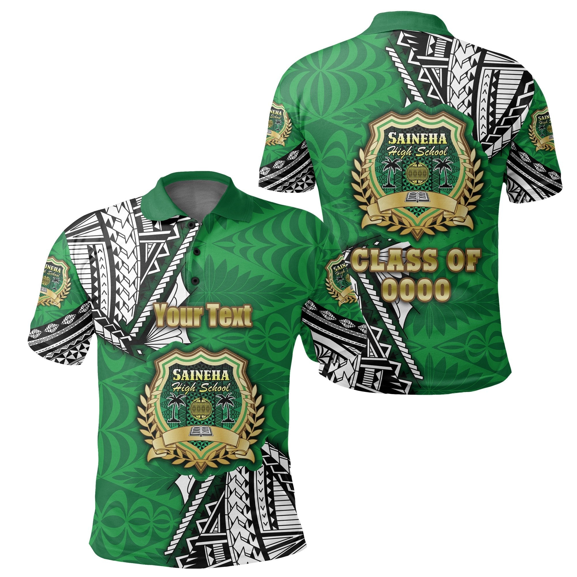 Custom Saineha Tonga Polo Shirt Polynesian Style Class of LT16 - Wonder Print Shop