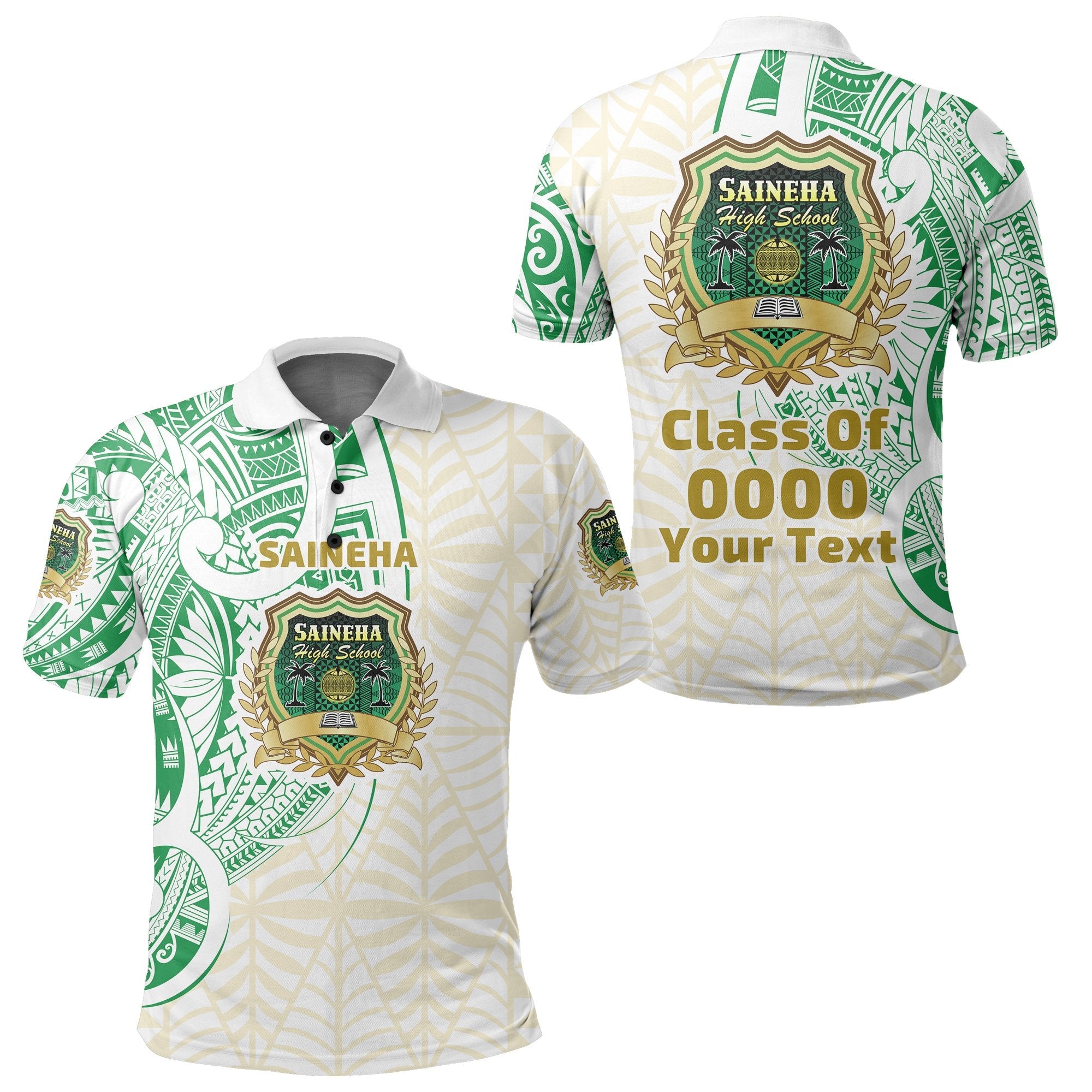 Custom Saineha Tonga Polo Shirt Tattoo Special Class of LT16 - Wonder Print Shop