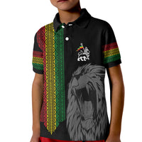 Ethiopia Patriot Day Polo Shirt Amharic Letters Roaring Lion - Wonder Print Shop