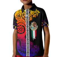 Mexican Dia de Muertos Sugar Skull Polo Shirt for Kid Viva Mexico - Wonder Print Shop
