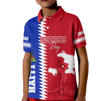 Haiti Polo Shirt Independence Day KID Negre Marron Simple Style - Wonder Print Shop
