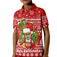 Christmas Hawaii Polo Shirt KID Mele Kalikimaka Tiki - Wonder Print Shop