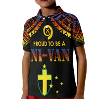 Vanuatu Proud To Be A Ni Van Polynesian Pattern Polo Shirt KID Tafea Province - Wonder Print Shop