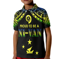 Vanuatu Proud To Be A Ni Van Polynesian Pattern Polo Shirt KID Malampa Province - Wonder Print Shop