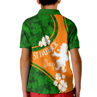 Saint Patrick Day Polo Shirt KID Shamrocks And Shenanigans Irish Flag Style - Wonder Print Shop