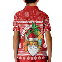 Christmas Hawaii Polo Shirt KID Mele Kalikimaka Tropical Santa - Wonder Print Shop