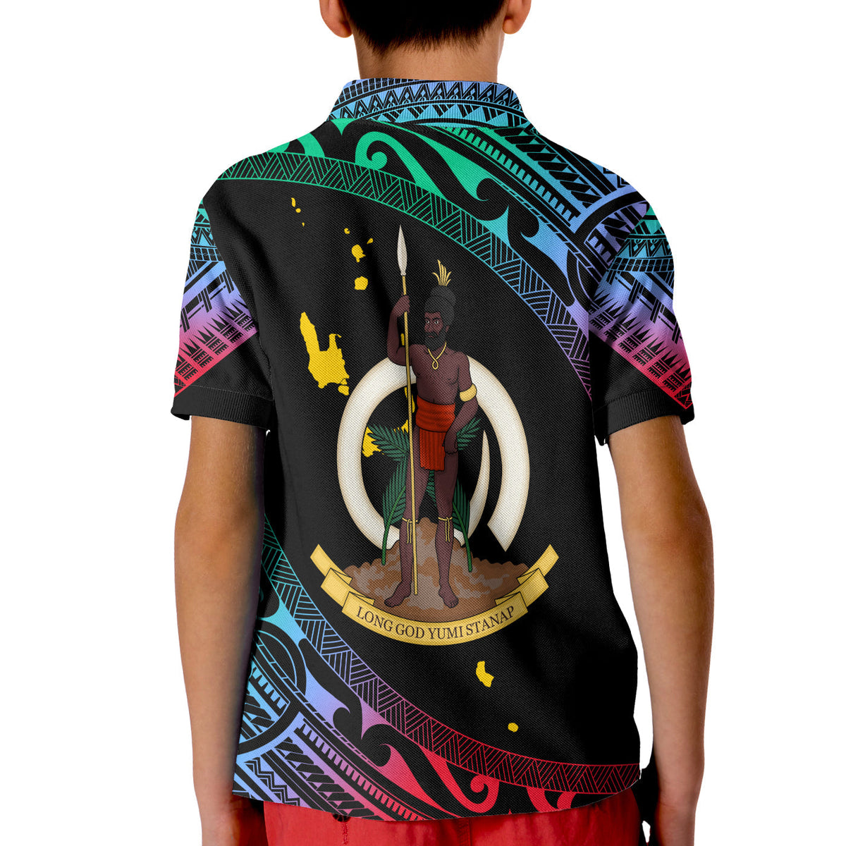 Vanuatu Proud To Be A Ni Van Polynesian Pattern Polo Shirt KID Shefa Province - Wonder Print Shop
