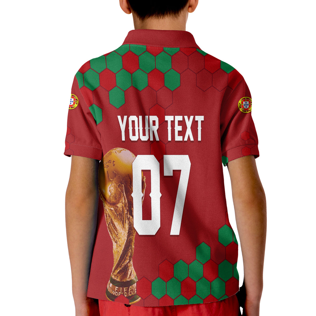 Custom Portugal Polo Shirt Football 2022 KID Portuguesa Selecao - Wonder Print Shop