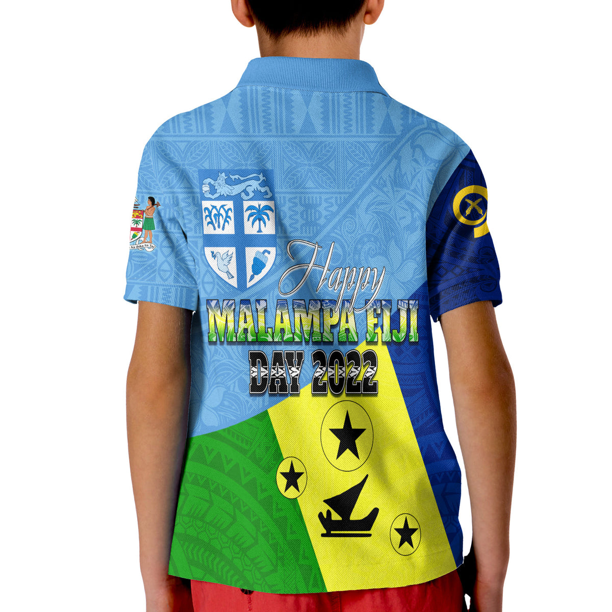Malampa Fiji Day Polo Shirt Mix Tapa Style - Wonder Print Shop
