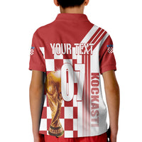 Custom Croatia Polo Shirt Football 2022 KID Kockasti - Wonder Print Shop