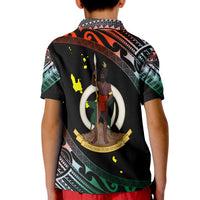 Vanuatu Proud To Be A Ni Van Polynesian Pattern Polo Shirt KID Penama Province - Wonder Print Shop