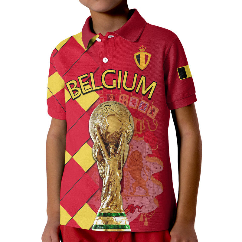 Belgium Football Champions Great Polo Shirt Coat Of Arms - Wonder Print Shop