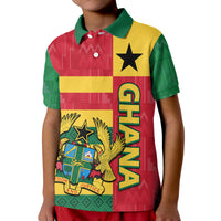 Custom Ghana Football Flag Color Mixed Kente Pattern Polo Shirt - Wonder Print Shop