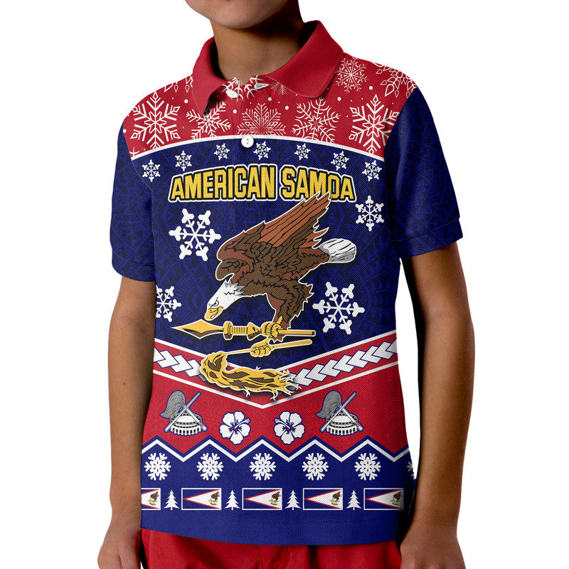 American Samoa Tribal Polynesian Christmas Vibe Polo Shirt - Wonder Print Shop