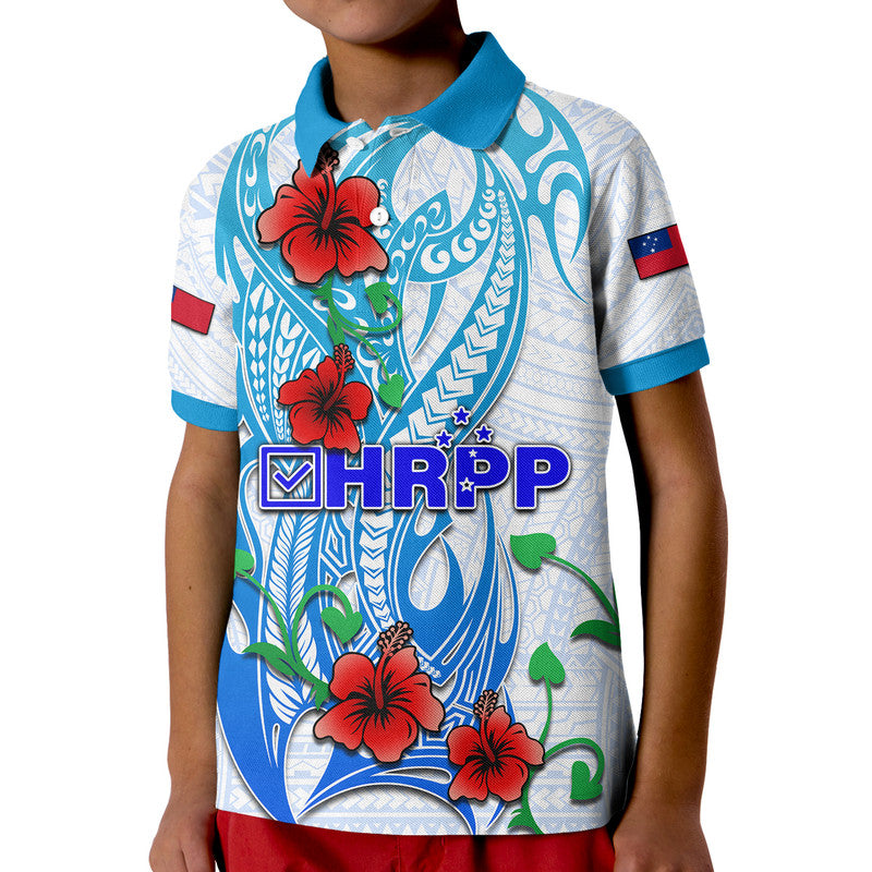Special Samoa HRPP Party Polo Shirt Tribal Samoan Hibiscus Design - Wonder Print Shop