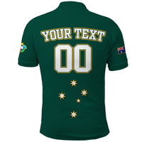 (Custom Text And Number) Baseball 2023 Australia Green Polo Shirt - Wonder Print Shop