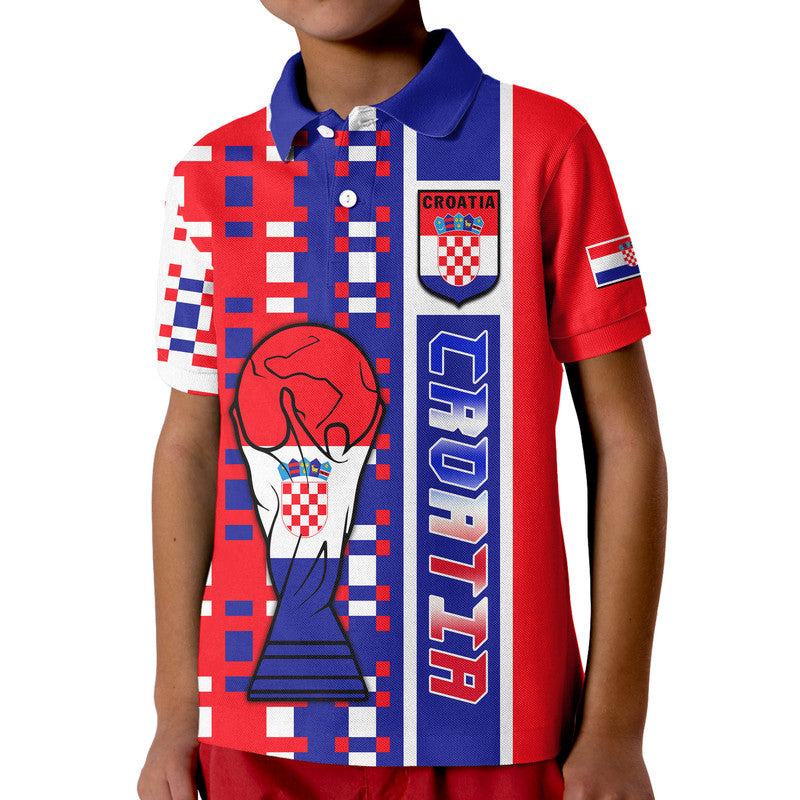 Custom Croatia Football Flag Polo Shirt Minimalist Style - Wonder Print Shop