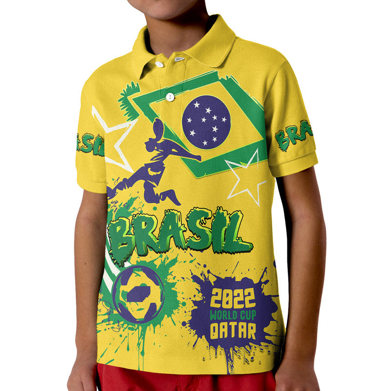 Brasil Football 2022 World Cup Qatar Polo Shirt - Wonder Print Shop